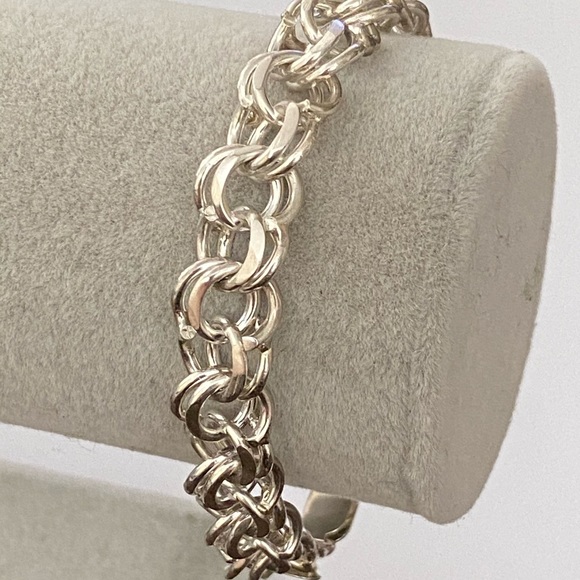 Unisex 925 silver handmade bracelet 10mm - Picture 3 of 5